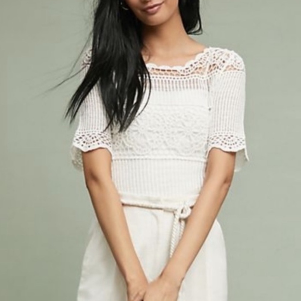 anthropologie | james coviello janice crochet top